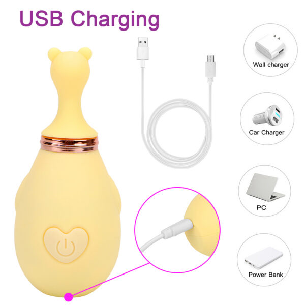 Vibrador Recargable USB Ultrasonido Osito Sexual para Mujer Estimulador Femenino a Sonido · ZONAG Chile
