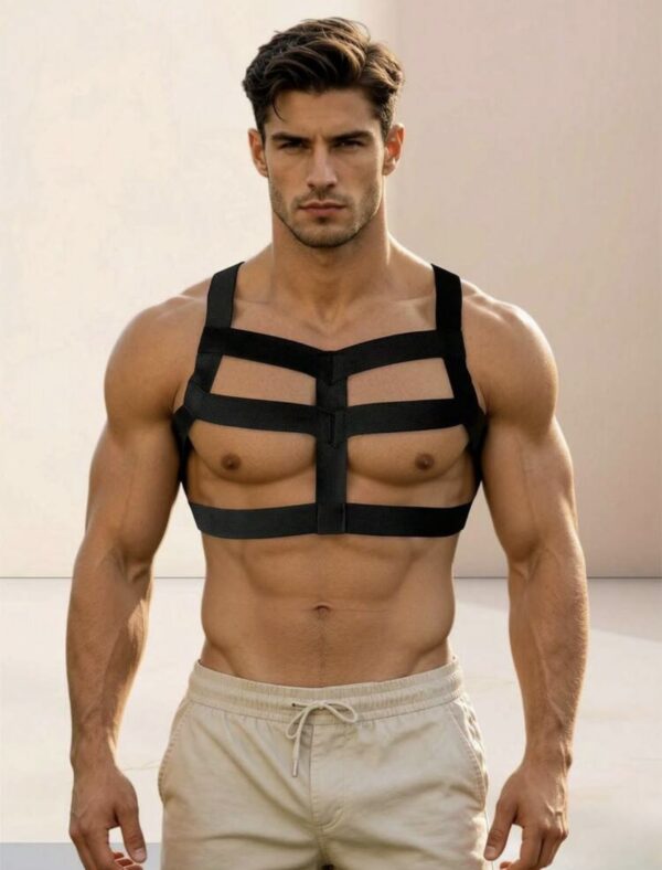 Screenshot Arnés Masculino Negro Regulable | Talla Única · Material Elástico · ZONAG Chile