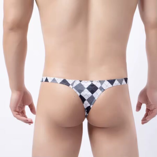 IMG_8775 Sutién Masculino Gris y Blanco Estampado de Rombos | Talla M/L · ZONAG Chile