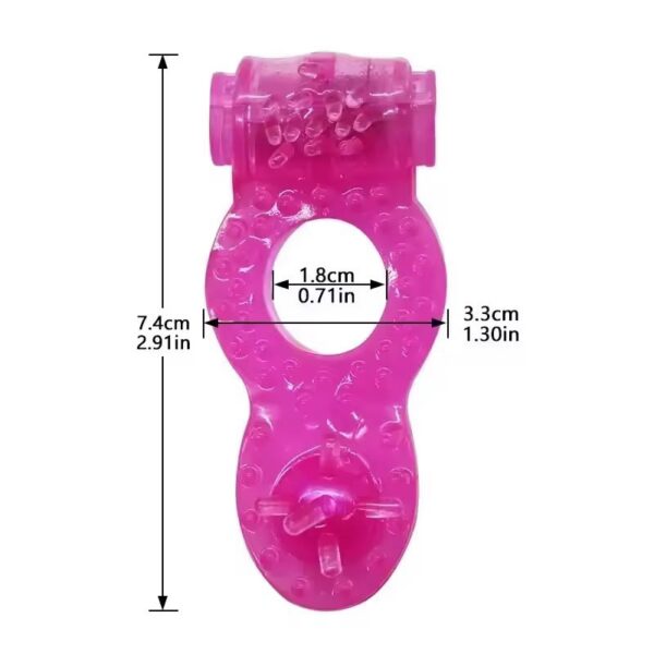 Anillo para Pene Masculino Ajustable Anillo vibrador de doble aro con relieves · 1 unidad · ZONAG Chile