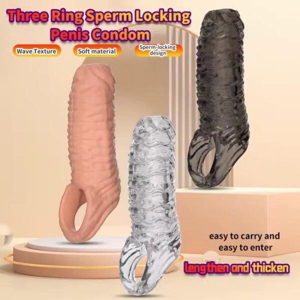 Funda para Pene Extensora Masculina de Silicona Reutilizable 1 Unidad · ZONAG Chile
