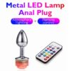 Plug Anal Dilatador Acero Quirúrgico Talla M 82x34mm Luz Colores · ZONAG Chile