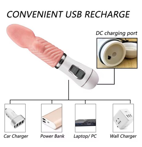 Vibrador La Lengua Estimulador Íntimo | Resistente al Agua Carga USB · ZONAG Chile