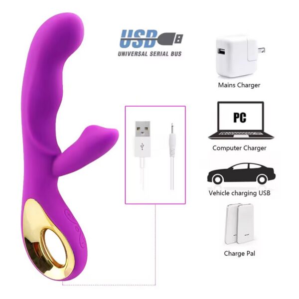 Vibrador recargable con abertura de agarre · ZONAG Chile