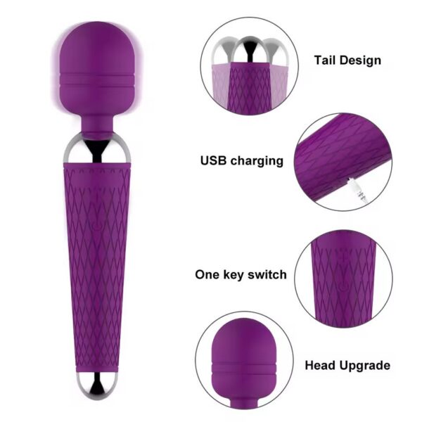 vibrador-femenino-placer-personal Varita vibradora de cabeza redonda · ZONAG Chile