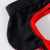 Sunga-Sutien-tanga-Chile-Santiago-Maipu Jockstrap negro de malla con bordes rojos · Talla M/L