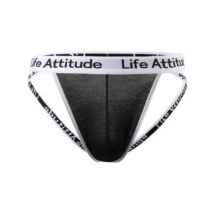 Jockstrap negro con cintura estampada · Talla M/L