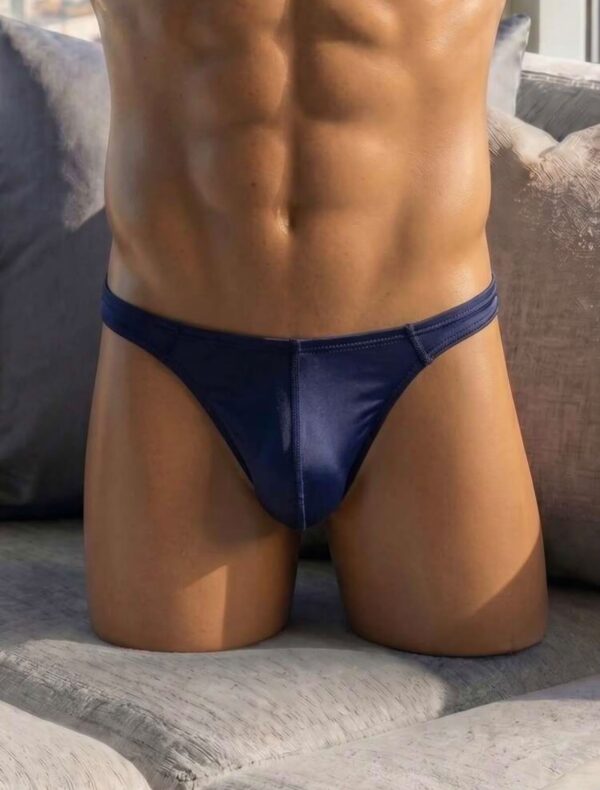 Tanga masculina azul marino de cintura fina · Talla M/L