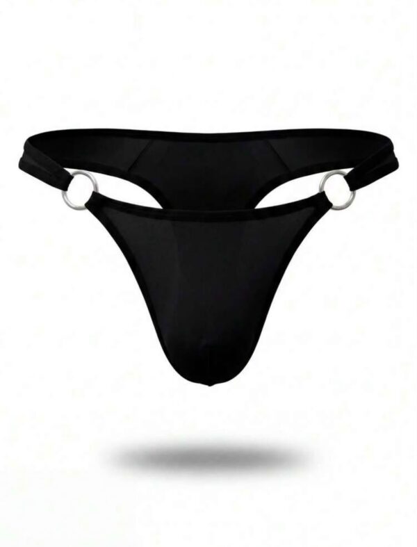 Sunga-Sutien-tanga-Chile-Santiago-Maipu Tanga masculina negra con aros laterales · Talla M/L
