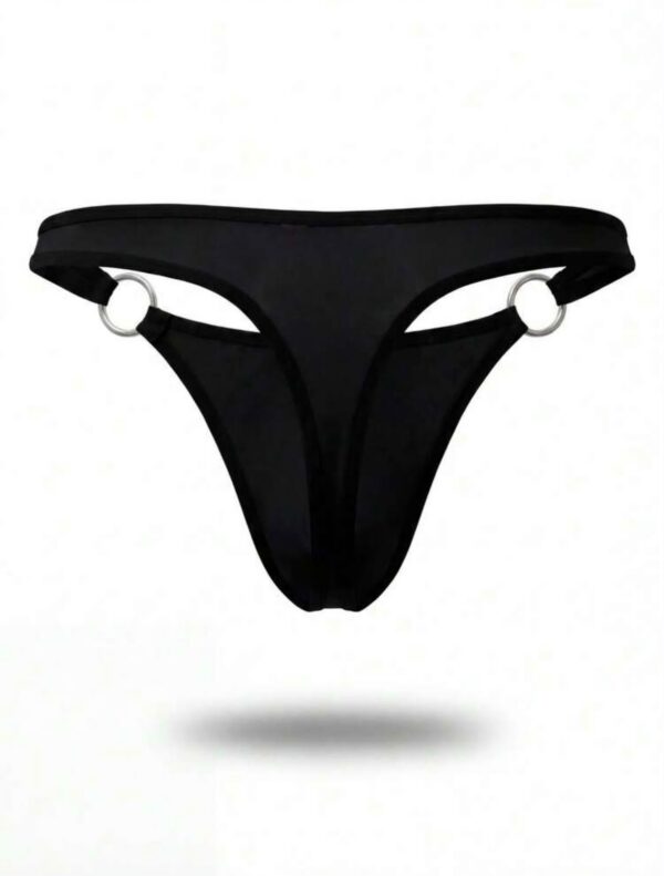 Sunga-Sutien-tanga-Chile-Santiago-Maipu Tanga masculina negra con aros laterales · Talla M/L