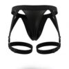 Sunga-Sutien-tanga-Chile-Santiago-Maipu Jockstrap negro con bandas en los muslos · Talla M/L