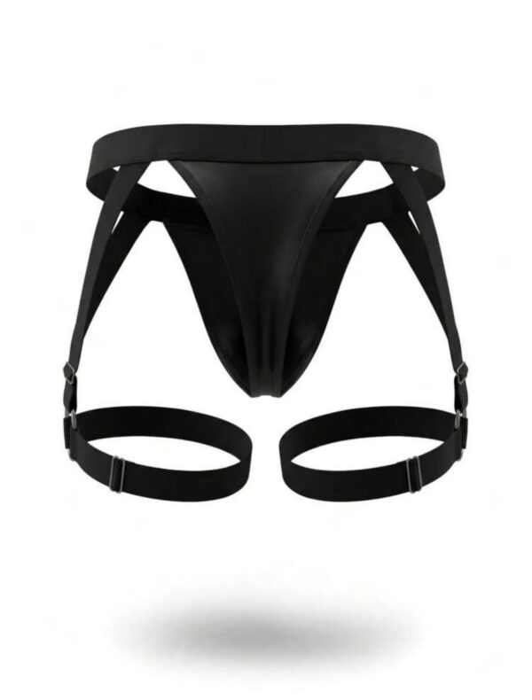 Sunga-Sutien-tanga-Chile-Santiago-Maipu Jockstrap negro con bandas en los muslos · Talla M/L