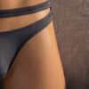 Tanga masculina negra de doble cintura · Talla M/L