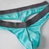 Sunga-Sutien-tanga-Chile-Santiago-Maipu Jockstrap verde agua con cintura negra · Talla M/L