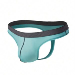 Sunga-Sutien-tanga-Chile-Santiago-Maipu Jockstrap verde agua con cintura negra · Talla M/L