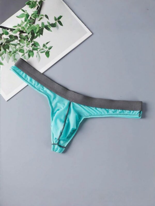 Sunga-Sutien-tanga-Chile-Santiago-Maipu Jockstrap verde agua con cintura negra · Talla M/L