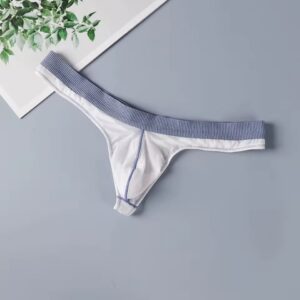 Sunga-Sutien-tanga-Chile-Santiago-Maipu Tanga masculina blanca con cintura gris · Talla M/L