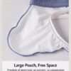Tanga masculina blanca con cintura gris · Talla M/L