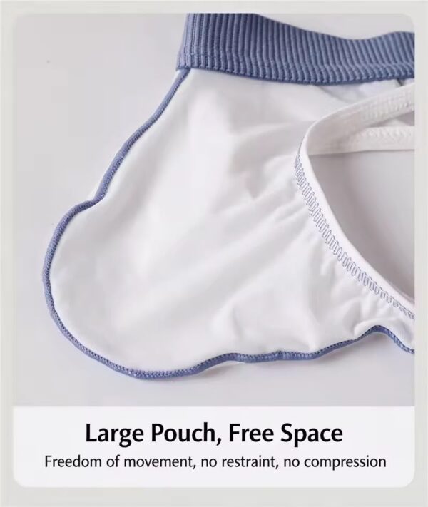 Tanga masculina blanca con cintura gris · Talla M/L