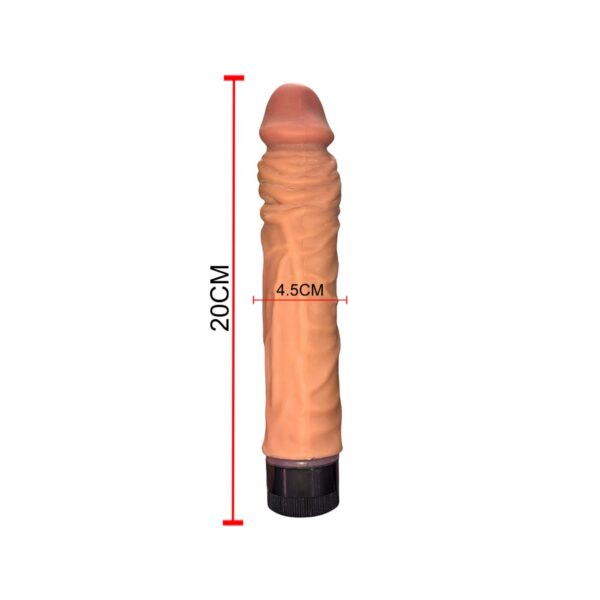 Dildo Realista Santiago Chile Maipu Chacabuco Vibrador realista con relieve diagonal y base negra, AA