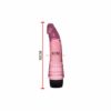 Diido-Realista-Vibrador Vibrador translúcido con relieve y base negra, AA