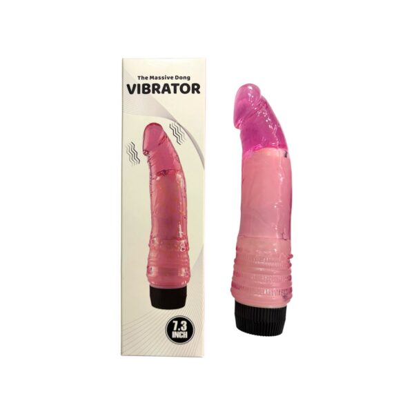Diido-Realista-Vibrador Vibrador translúcido con relieve y base negra, AA