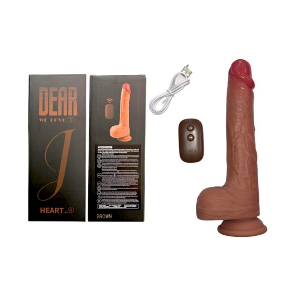 Dildo-Percuto-Inalambrico-CargaUSB Vibrador realista recto con control remoto, USB