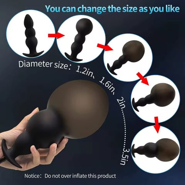 dilatador-anal-vibrador-silicona-maipu-chacabuco-santiago-chile Plug anal inflable con bomba manual · Talla Plus