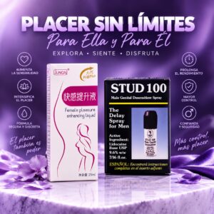 Pack Gel Estimulante Femenino + Retardante Masculino STUD 100