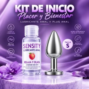 Kit de Inicio Anal con Lubricante Sensity y Plug Talla S